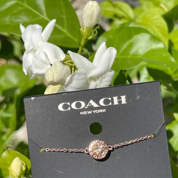 COACH Open Circle Slider Bracelet In Rose Gold - Picture 8 of 16